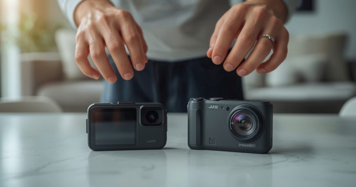 Dji Pocket 3 ir Insta360 X4 kamerų palyginimas vaizdo kūrėjams