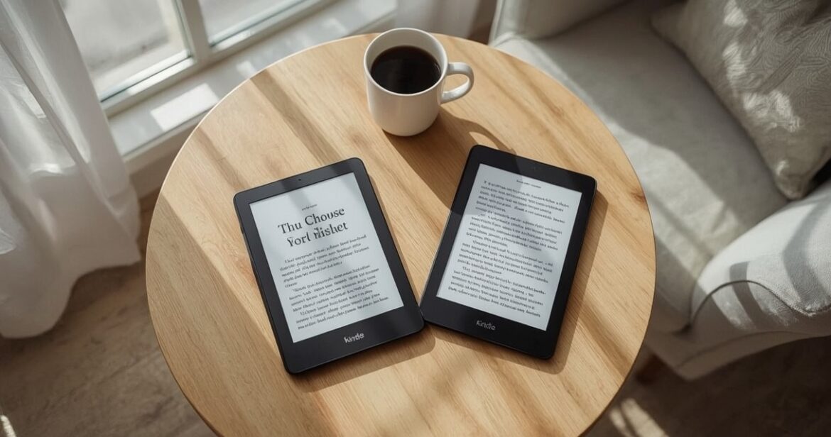Kindle Paperwhite 11 ir Kobo Libra 2 skaityklių palyginimas pasirinkimui