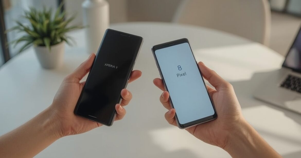 Sony Xperia 1 V ir Google Pixel 8 Pro palyginimas renkantis flagmaną