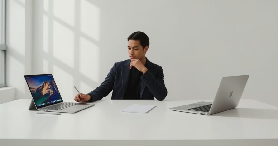 Surface Laptop 6 ir MacBook Pro M3 palyginimas profesionalams ir studentams