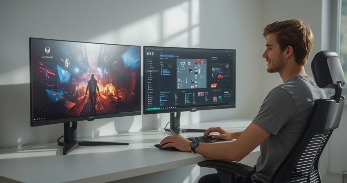 Alienware AW3423DWF ir LG 34GP950-B monitorių palyginimas žaidimams ir darbui