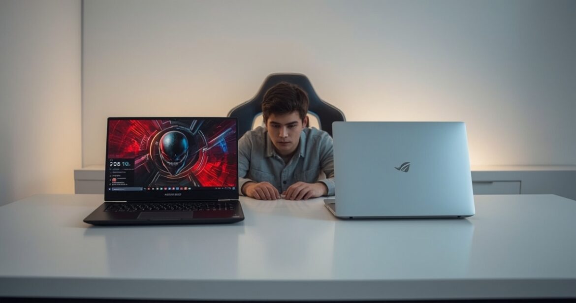 Alienware X16 ir ASUS Zephyrus G14 palyginimas žaidimų mėgėjams