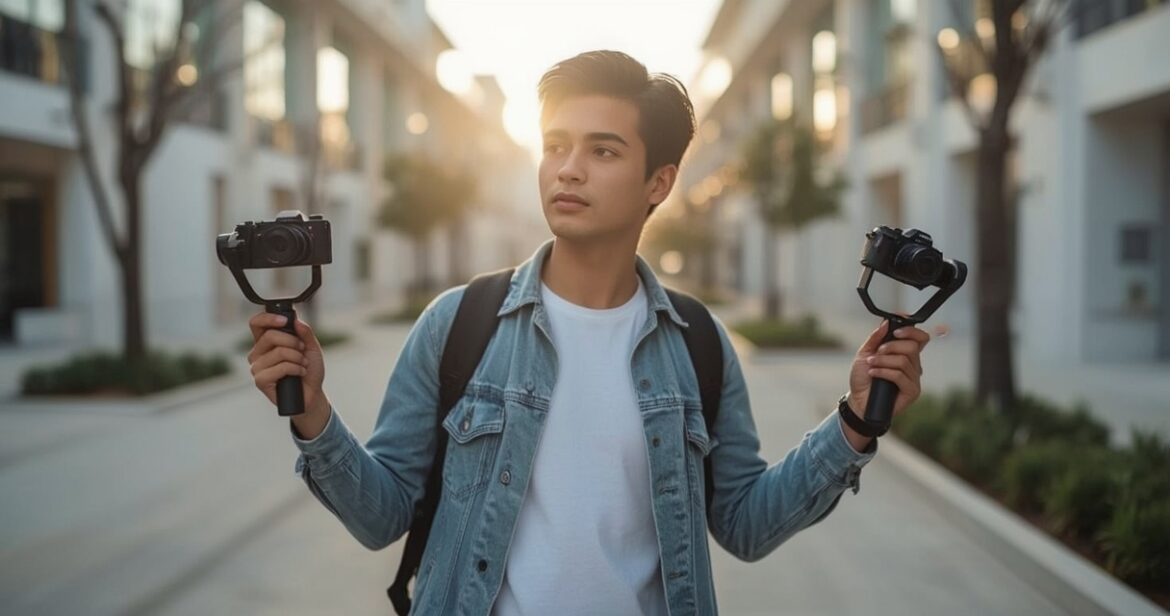 DJI RS3 Mini ir Zhiyun Crane M3S stabilizatorių palyginimas kelionėms ir kūrėjams