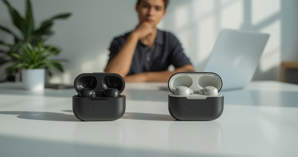 Jabra Elite 10 ir Sony WF-1000XM5 ausinių palyginimas pasirinkimui