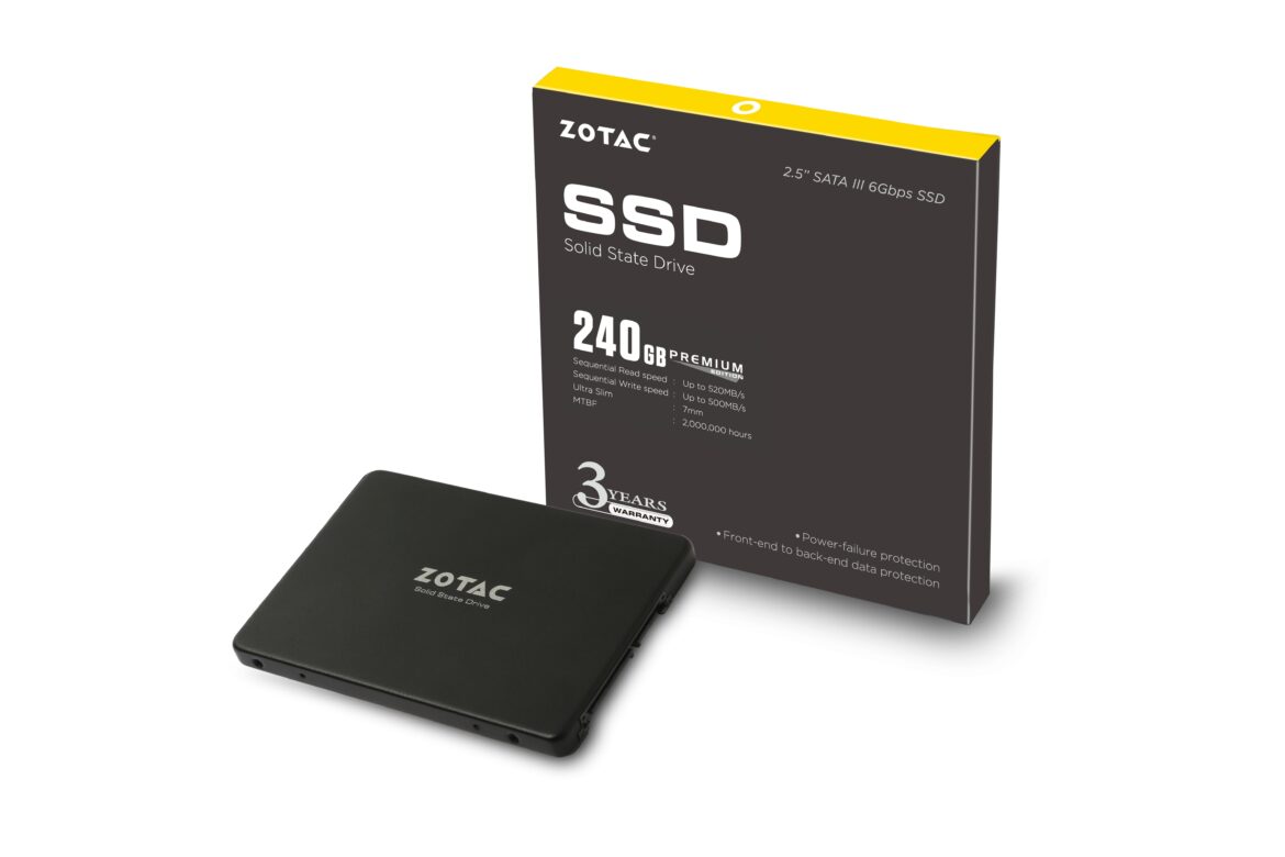 Išpakavimas ir apžvalga: ZOTAC 240 GB Premium Edition SSD